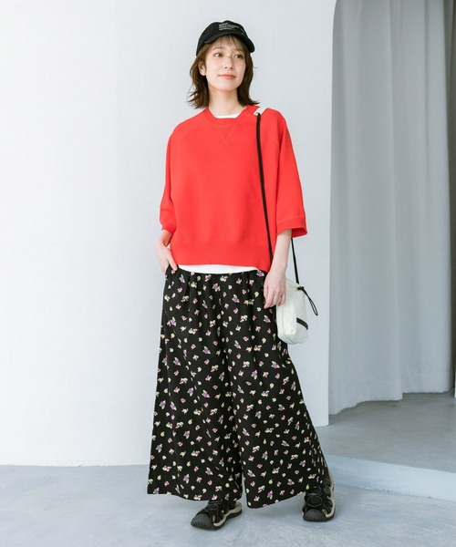 studio CLIP（スタディオクリップ）の「スーパーワイドマルシェパンツ[プチ・プラスサイズあり]（その他パンツ・レディース・イエロー/ブルー/ブラウン/レッド/ブラック・FREE/ﾌﾘｰ(L)/PF）」の8枚目の写真