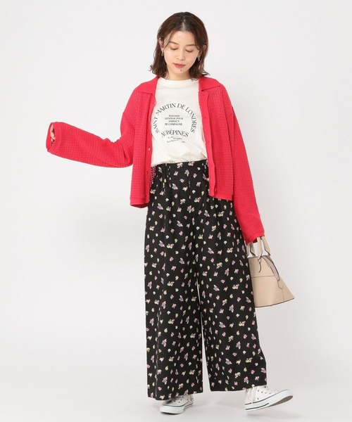 studio CLIP（スタディオクリップ）の「スーパーワイドマルシェパンツ[プチ・プラスサイズあり]（その他パンツ・レディース・イエロー/ブルー/ブラウン/レッド/ブラック・FREE/ﾌﾘｰ(L)/PF）」の11枚目の写真