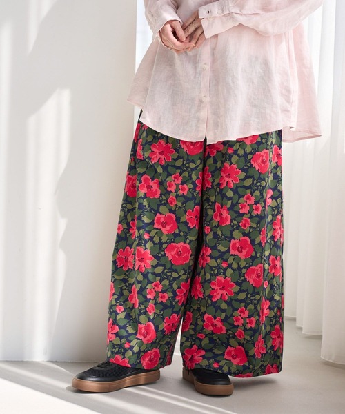 studio CLIP（スタディオクリップ）の「スーパーワイドマルシェパンツ[プチ・プラスサイズあり]（その他パンツ・レディース・イエロー/ブルー/ブラウン/レッド/ブラック・FREE/ﾌﾘｰ(L)/PF）」の15枚目の写真