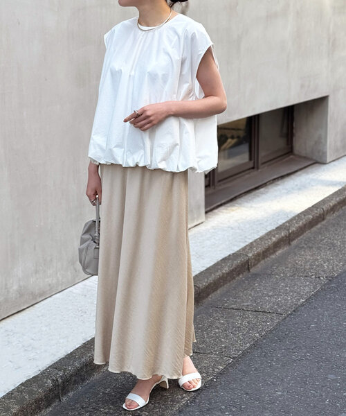 LIVETART（リヴェタート）の「後ろボタンバルーンブラウス（シャツ/ブラウス・レディース・ブルー/ホワイト・FREE）」の21枚目の写真