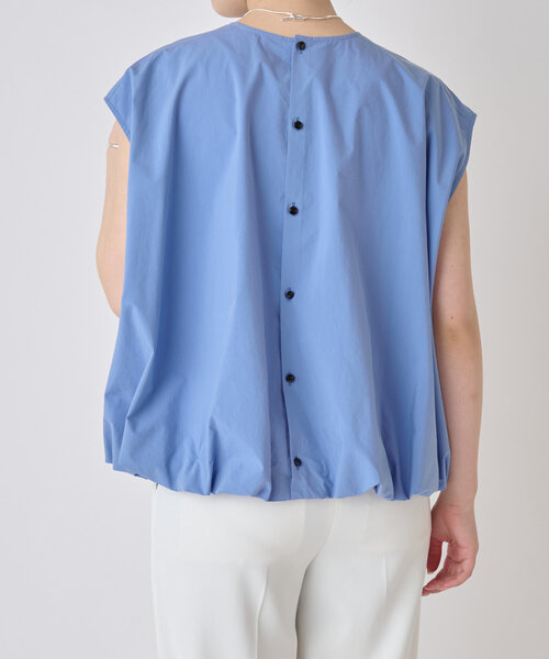 LIVETART（リヴェタート）の「後ろボタンバルーンブラウス（シャツ/ブラウス・レディース・ブルー/ホワイト・FREE）」の4枚目の写真