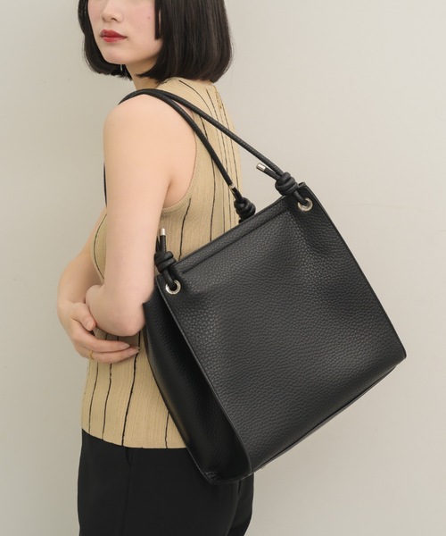 NEUNA（ヌナ）の「【ポーチ付き！！】ビッグスクエアバッグ（トートバッグ・レディース・ブラック/ベージュ・FREE）」の21枚目の写真