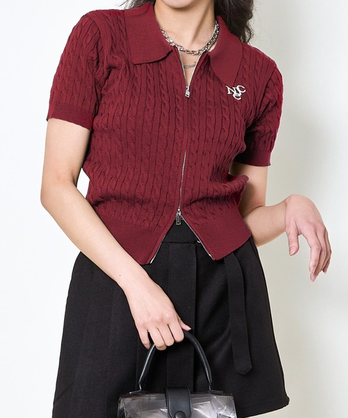 René - 【Ｒiriです✨２枚】ルネ　ダブルジップカーディガン　半袖 René - 【Riri様専用です✨2枚】ルネ ダブルジップ