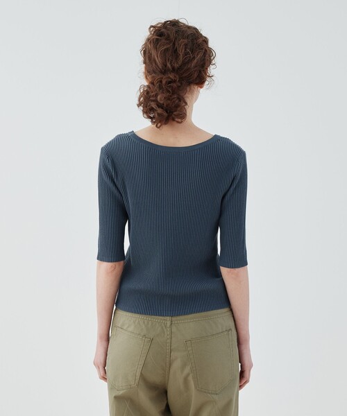 GALERIE VIE(ギャルリー ヴィー)の「■ギザコットンリブ Vネックカーディガン(カーディガン/ボレロ・レディース・ライトベージュ/ブルー/ネイビー/ライトグレー・FREE)」の8枚目の写真