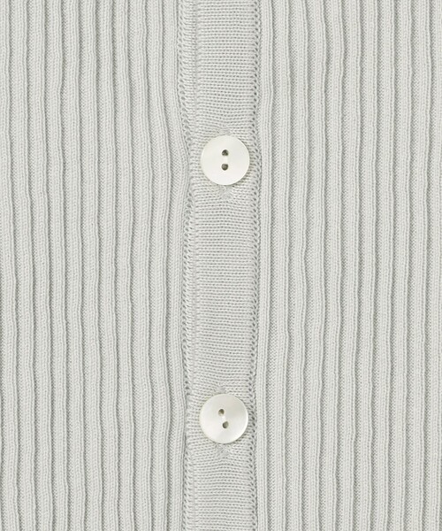 GALERIE VIE(ギャルリー ヴィー)の「■ギザコットンリブ Vネックカーディガン(カーディガン/ボレロ・レディース・ライトベージュ/ブルー/ネイビー/ライトグレー・FREE)」の13枚目の写真