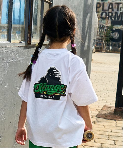 XLARGE KIDS（エクストララージキッズ）の「OGゴリラ&ロゴ半袖Tシャツ（Tシャツ/カットソー・キッズ・ブラック/ホワイト/トップグレー・90cm/140cm/110cm/120cm/130cm/80ｃｍ/100cm）」の17枚目の写真