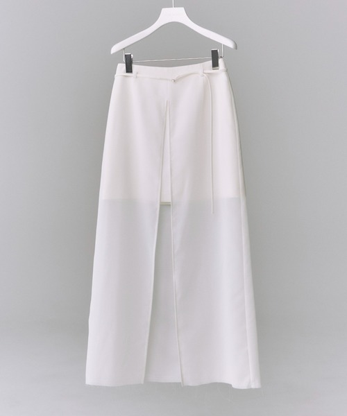 JOSE MOON(ジョゼムーン)の「SHEER COMBI SLIT SKIRT/シアーコンビスリットスカート(スカート・レディース・ブラック/ホワイト/ブルー系その他/イエロー系その他/グレー系その他・38/36)」の2枚目の写真