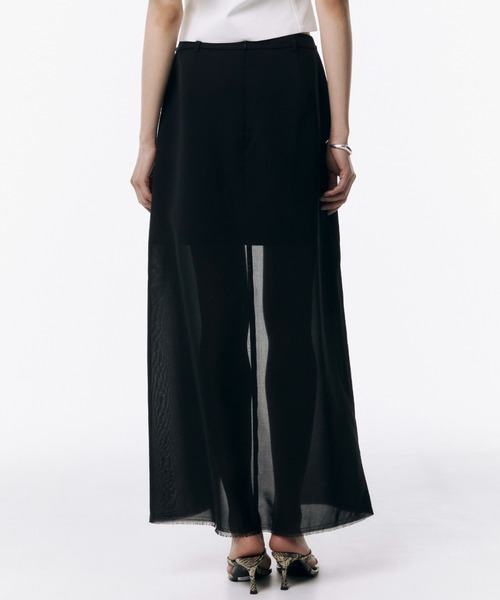 JOSE MOON(ジョゼムーン)の「SHEER COMBI SLIT SKIRT/シアーコンビスリットスカート(スカート・レディース・ブラック/ホワイト/ブルー系その他/イエロー系その他/グレー系その他・38/36)」の22枚目の写真