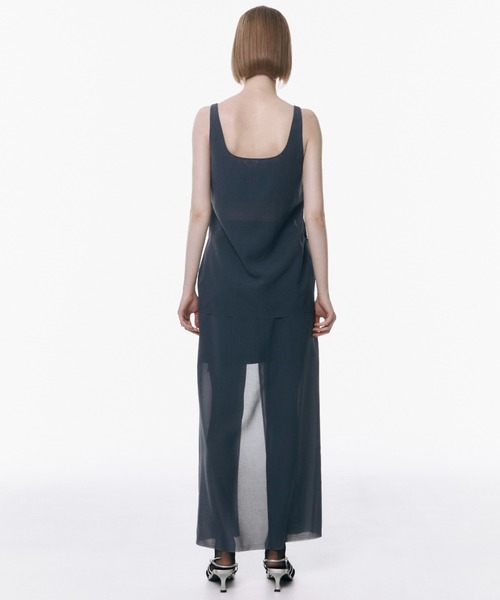 SHEER COMBI SLIT SKIRT/シアーコンビスリットスカート