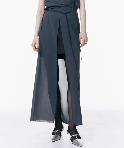 SHEER COMBI SLIT SKIRT/シアーコンビスリットスカート