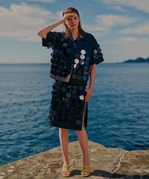 MSGM（エムエスジーエム）の「MAXIスパンコール デコラティブシャツ（シャツ/ブラウス・レディース・ホワイト/ブラック・38）」の12枚目の写真