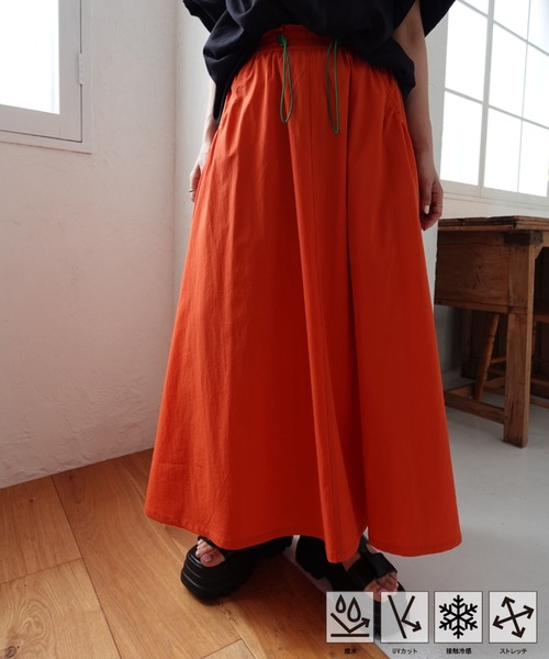 RODEO CROWNS WIDE BOWL（ロデオクラウンズワイドボウル）の「W/Rビッグポケットフレアスカート（スカート・レディース・ブラック/ライトグレー/カーキ/オレンジ・FREE）」の4枚目の写真