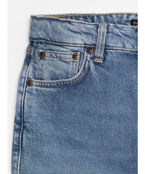 Nudie Jeans（ヌーディージーンズ）の「Nudie Jeans/ヌーディージーンズ Mellow Mae / スリムストレートジーンズ / Soft Blues / レングス28（デニムパンツ・レディース・ライトインディゴブルー・24inch/27inch/26inch/25inch/28inch）」の4枚目の写真