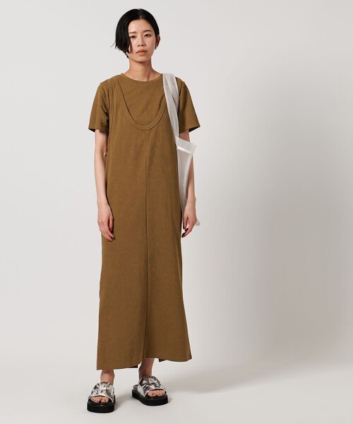 CITEN(シテン)の「<CITEN>Uネックレイヤードカットワンピース(ワンピース・レディース・ブラック/モカ・M/S)」の22枚目の写真