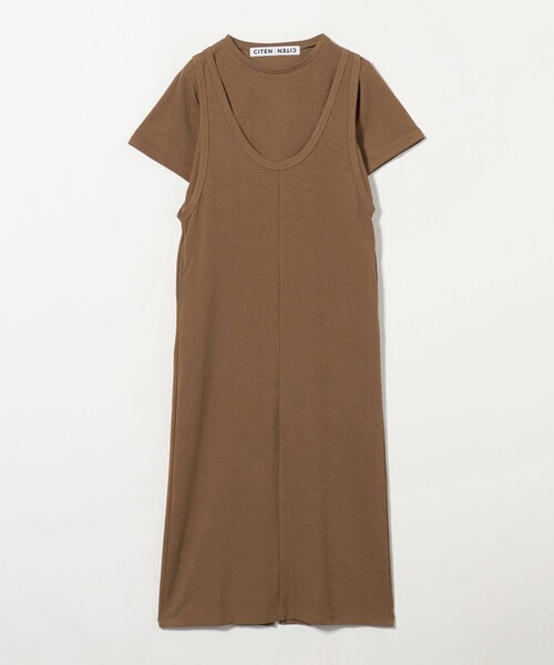 CITEN(シテン)の「<CITEN>Uネックレイヤードカットワンピース(ワンピース・レディース・ブラック/モカ・M/S)」の19枚目の写真