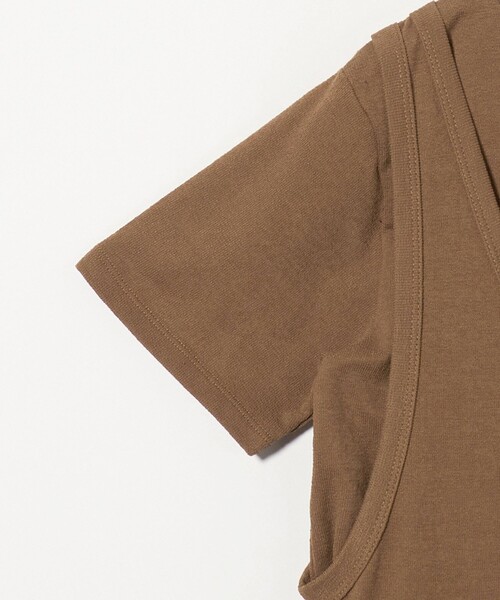CITEN(シテン)の「<CITEN>Uネックレイヤードカットワンピース(ワンピース・レディース・ブラック/モカ・M/S)」の10枚目の写真