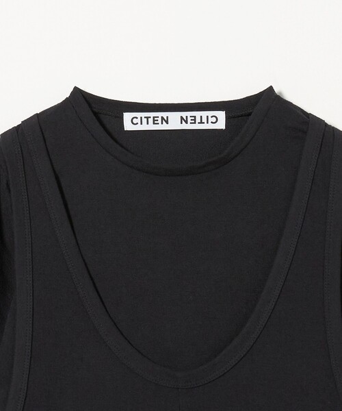 CITEN(シテン)の「<CITEN>Uネックレイヤードカットワンピース(ワンピース・レディース・ブラック/モカ・M/S)」の5枚目の写真