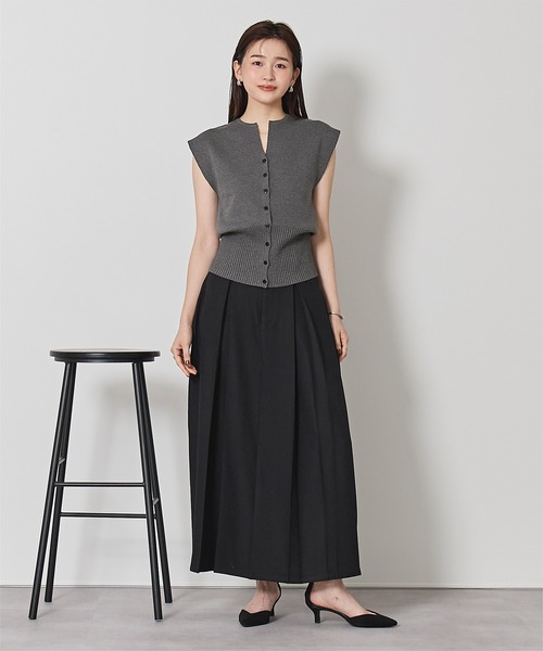 UR'S（ユアーズ）の「ウエストシェイプキーネックニット（ニット/セーター・レディース・グレー系その他/ブラック/ブラウン・S/M/L）」の15枚目の写真