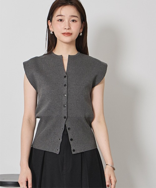 UR'S（ユアーズ）の「ウエストシェイプキーネックニット（ニット/セーター・レディース・グレー系その他/ブラック/ブラウン・S/M/L）」の16枚目の写真