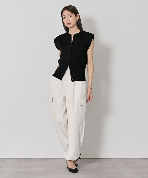 UR'S（ユアーズ）の「ウエストシェイプキーネックニット（ニット/セーター・レディース・グレー系その他/ブラック/ブラウン・S/M/L）」の8枚目の写真