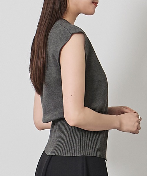 UR'S（ユアーズ）の「ウエストシェイプキーネックニット（ニット/セーター・レディース・グレー系その他/ブラック/ブラウン・S/M/L）」の20枚目の写真