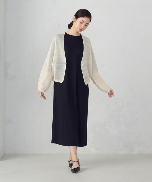 COMME CA ISM(コムサイズム)の「スリーブデザイン ワンピース(ワンピース・レディース・ネイビー/グリーン/ブラウン/ブラック・FREE)」の6枚目の写真