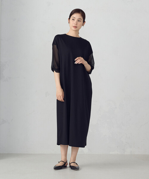 COMME CA ISM(コムサイズム)の「スリーブデザイン ワンピース(ワンピース・レディース・ネイビー/グリーン/ブラウン/ブラック・FREE)」の10枚目の写真