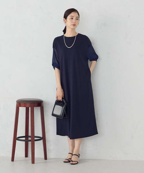 COMME CA ISM(コムサイズム)の「スリーブデザイン ワンピース(ワンピース・レディース・ネイビー/グリーン/ブラウン/ブラック・FREE)」の11枚目の写真