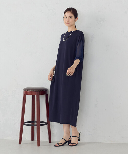 COMME CA ISM(コムサイズム)の「スリーブデザイン ワンピース(ワンピース・レディース・ネイビー/グリーン/ブラウン/ブラック・FREE)」の15枚目の写真