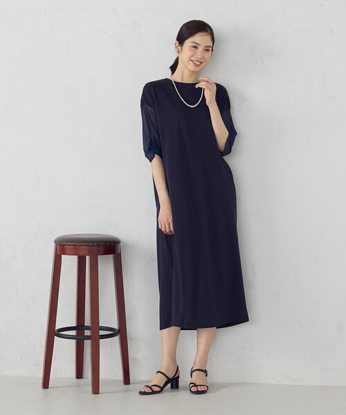 COMME CA ISM(コムサイズム)の「スリーブデザイン ワンピース(ワンピース・レディース・ネイビー/グリーン/ブラウン/ブラック・FREE)」の16枚目の写真