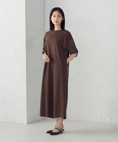 COMME CA ISM(コムサイズム)の「スリーブデザイン ワンピース(ワンピース・レディース・ネイビー/グリーン/ブラウン/ブラック・FREE)」の19枚目の写真