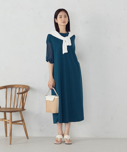 COMME CA ISM(コムサイズム)の「スリーブデザイン ワンピース(ワンピース・レディース・ネイビー/グリーン/ブラウン/ブラック・FREE)」の21枚目の写真