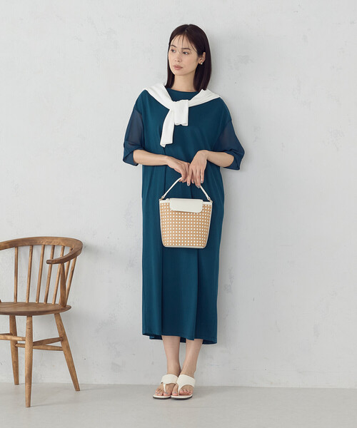 COMME CA ISM(コムサイズム)の「スリーブデザイン ワンピース(ワンピース・レディース・ネイビー/グリーン/ブラウン/ブラック・FREE)」の22枚目の写真