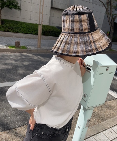 セール】バルーンスリーブステッチTシャツ (comochi select
