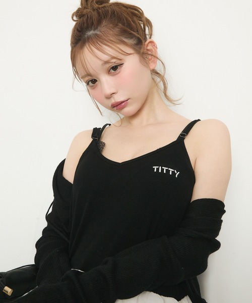 TITTY&CO.（ティティーアンドコー）の「フリルキャミワンピース（ワンピース・レディース・ホワイト/ブラック/グレー・FREE）」の17枚目の写真