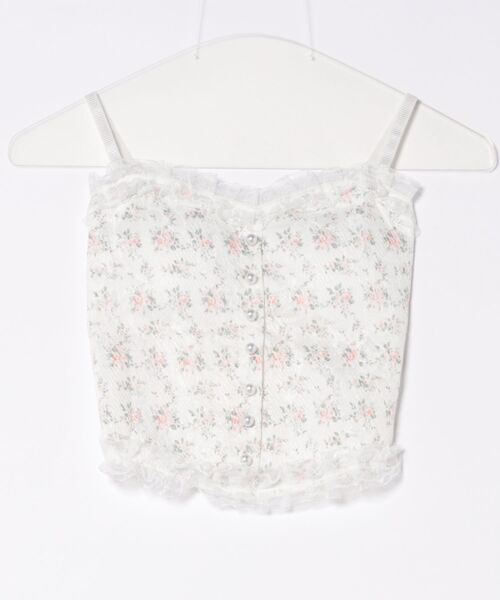 Mayree（メイリー）の「【Mayree】小花柄 総レース キャミソール（キャミソール・レディース・ホワイト/ブラック・FREE）」の4枚目の写真