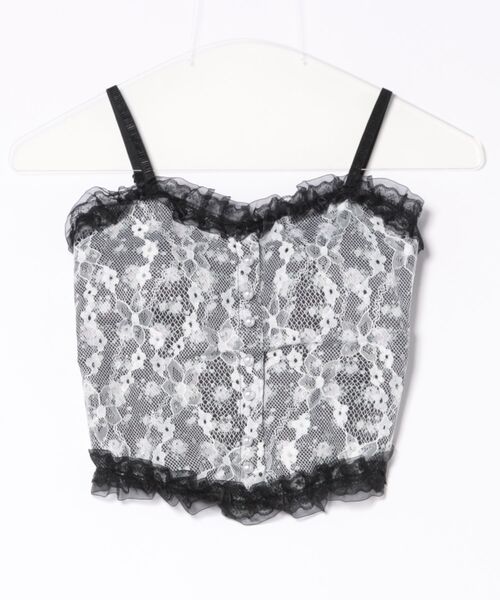 Mayree（メイリー）の「【Mayree】小花柄 総レース キャミソール（キャミソール・レディース・ホワイト/ブラック・FREE）」の5枚目の写真