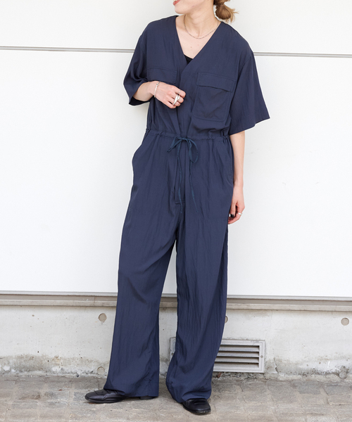 タグ付新品OUTDOOR PRODUCTS ダブルポケットVネックオールインワン OUTDOOR PRODUCTS Usual Things｜ダブルポケットVネック