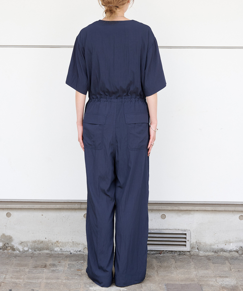 追加2 ダブルポケットVネックオールインワン（つなぎ/オールインワン