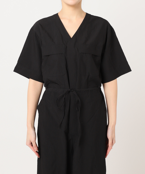 追加2 ダブルポケットVネックオールインワン（つなぎ/オールインワン