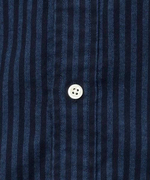 green label relaxing(グリーンレーベルリラクシング)の「BRUSH/OX/STバンドカラー H/P シャツ◆(シャツ/ブラウス・メンズ・ネイビー/ホワイト・LARGE/X-LARGE/SMALL/MEDIUM)」の9枚目の写真