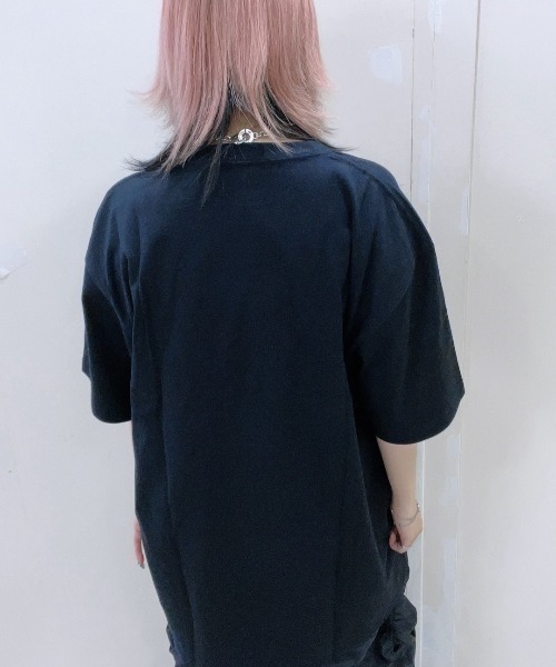 NOVESSEL(ノベセル)の「『NOVESSEL/ノベセル』イラストプリントTシャツ/ハーフスリーブカットソー(Tシャツ/カットソー・レディース・ブラック/ホワイト・FREE)」の6枚目の写真
