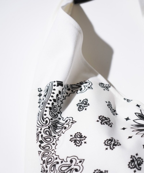 THRIFTY LOOK(スリフティールック)の「THRIFTY LOOK / スリフティールック HAV-A-HANK TRIANGLE LARGE TOTE ハバハンク キャンバス リメイク トライアングルトート(トートバッグ・メンズ・ホワイト/ブラック・FREE)」の22枚目の写真