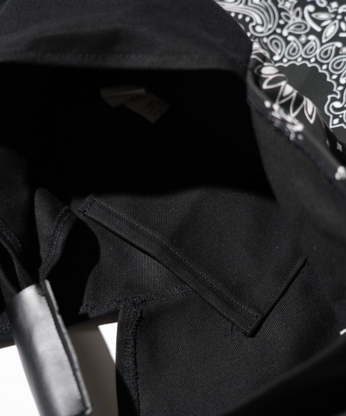 THRIFTY LOOK(スリフティールック)の「THRIFTY LOOK / スリフティールック HAV-A-HANK TRIANGLE LARGE TOTE ハバハンク キャンバス リメイク トライアングルトート(トートバッグ・メンズ・ホワイト/ブラック・FREE)」の10枚目の写真