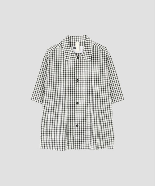 MHL.（エムエイチエル）の「COTTON LINEN CHECK SHIRT（シャツ/ブラウス・メンズ・ホワイト・LARGE/MEDIUM/SMALL）」の7枚目の写真