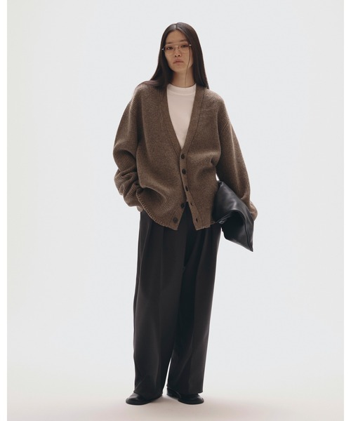 TODAYFUL（トゥデイフル）の「Wool Ribknit Cardigan（カーディガン/ボレロ・レディース・グレイッシュベージュ/ピンクベージュ/キナリ・FREE）」の8枚目の写真