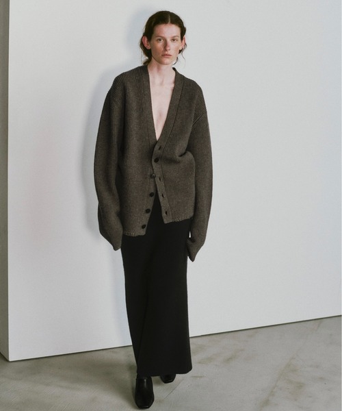 TODAYFUL（トゥデイフル）の「Wool Ribknit Cardigan（カーディガン/ボレロ・レディース・グレイッシュベージュ/ピンクベージュ/キナリ・FREE）」の11枚目の写真