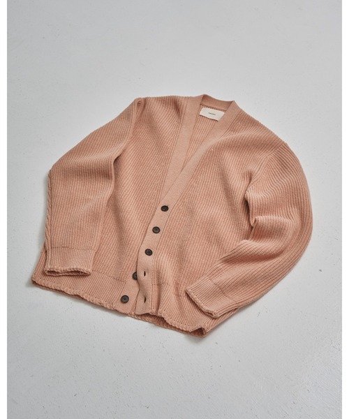 TODAYFUL（トゥデイフル）の「Wool Ribknit Cardigan（カーディガン/ボレロ・レディース・グレイッシュベージュ/ピンクベージュ/キナリ・FREE）」の14枚目の写真