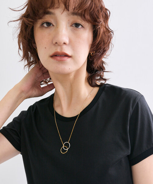 RIVE DROITE（リヴドロワ）の「【R.good(アールドットグッド)】バイカラーサークルネックレス（ネックレス・レディース・ゴールド・FREE）」の5枚目の写真