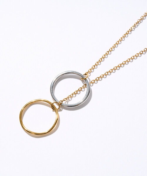 RIVE DROITE（リヴドロワ）の「【R.good(アールドットグッド)】バイカラーサークルネックレス（ネックレス・レディース・ゴールド・FREE）」の10枚目の写真